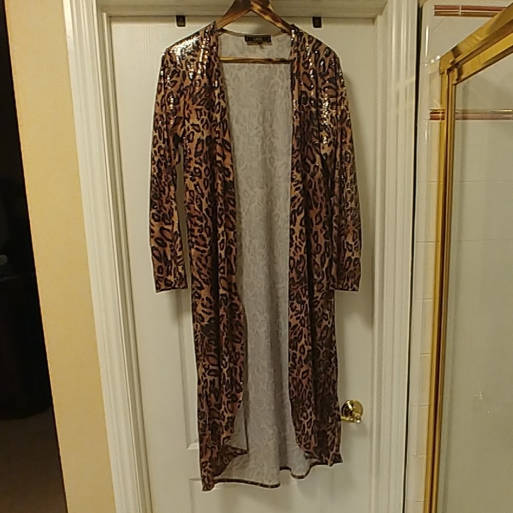 Cheetah sequin duster